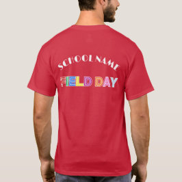 Skolans röddag i fält, färg-teamet Cheer stand Squ T Shirt
