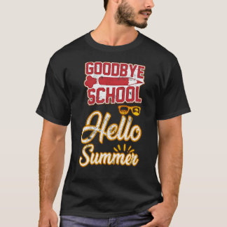 Skolans sista dag - Adjö, skola, Hej Sommar T Shirt