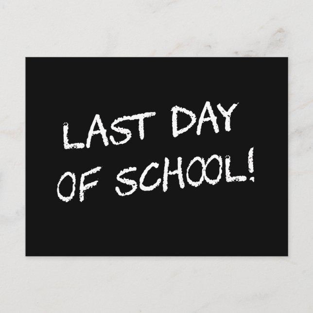 Skolans sista dag vykort (Framsida)