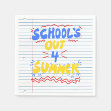 Skolans slut Lösa blad papper inbjudan