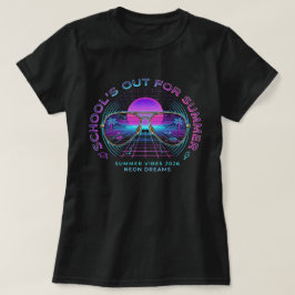 Skolans Slut Synthwave Sommar T-Shirt