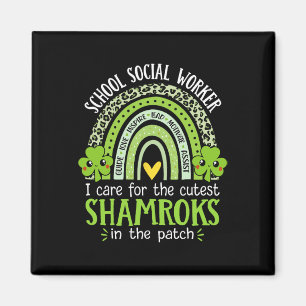 Skolans socialarbetare Shamrocks St Patricks Day S Magnet