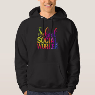 Skolans socialarbetare Tie Dye uppskattning för kv Hoodie