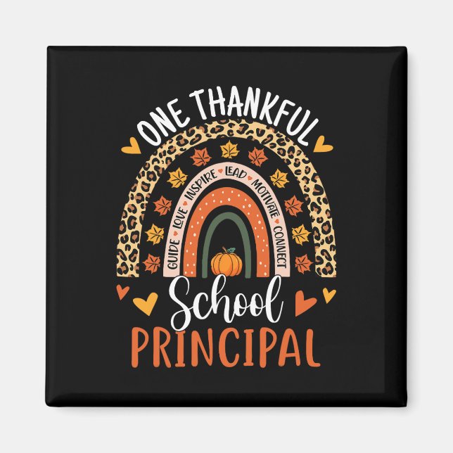 Skolans Thanksgiving Rainbow Leo Magnet (Framsidan)