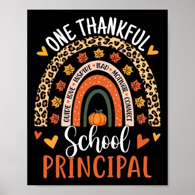 Skolans Thanksgiving Rainbow Leo Poster (Framsidan)