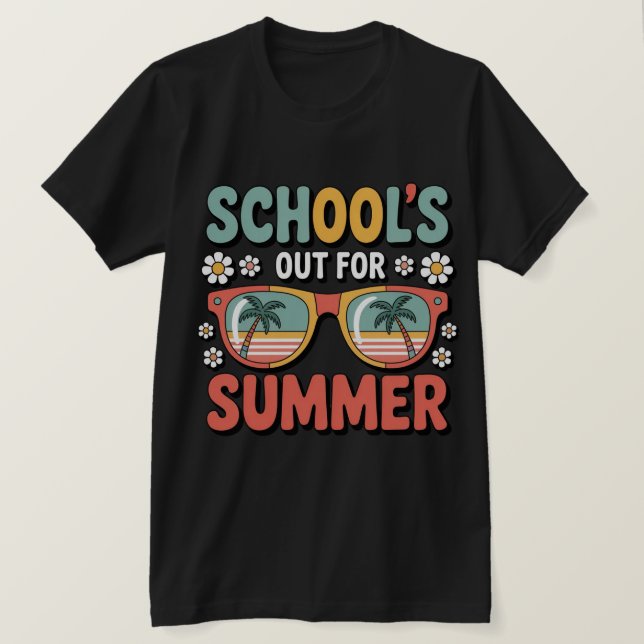 Skolans utgång till sommaren Sista skoldagen T Shirt (Design framsida)