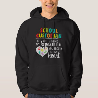 Skolans vaktmästare uppskattar gåva Söt hjärta-cit Hoodie