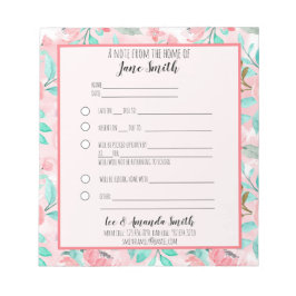 Skolanteckning för vattenfärgen Blommigt, ursäkta Anteckningsblock