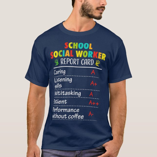 Skolarbetare i social - Lilla Gift Tshirt för kvin T Shirt (Framsida)
