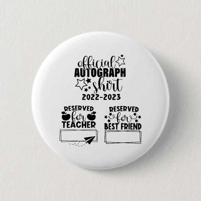 Skolårets dag 2022-2023 Autografer i Studenten Knapp (Framsida)