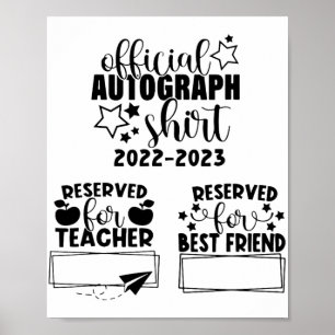 Skolårets dag 2022-2023 Autografer i Studenten Poster
