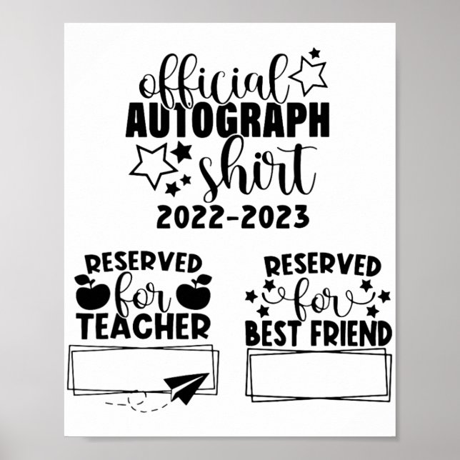 Skolårets dag 2022-2023 Autografer i Studenten Poster (Framsidan)
