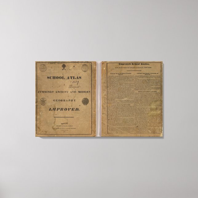 Skolatlas med modern geografi canvastryck (Framsida)