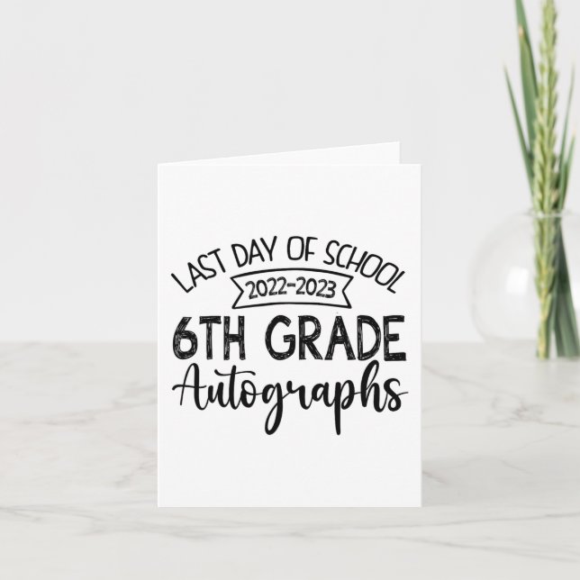 Skolautografdagen 6e Klass Studenten Kort (Framsida)