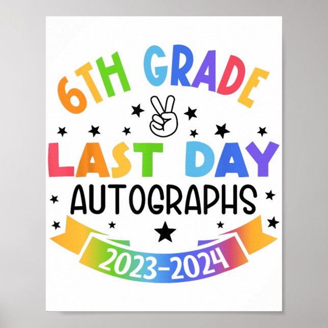 Skolautografdagen 6e Klass Studenten Poster (Framsidan)