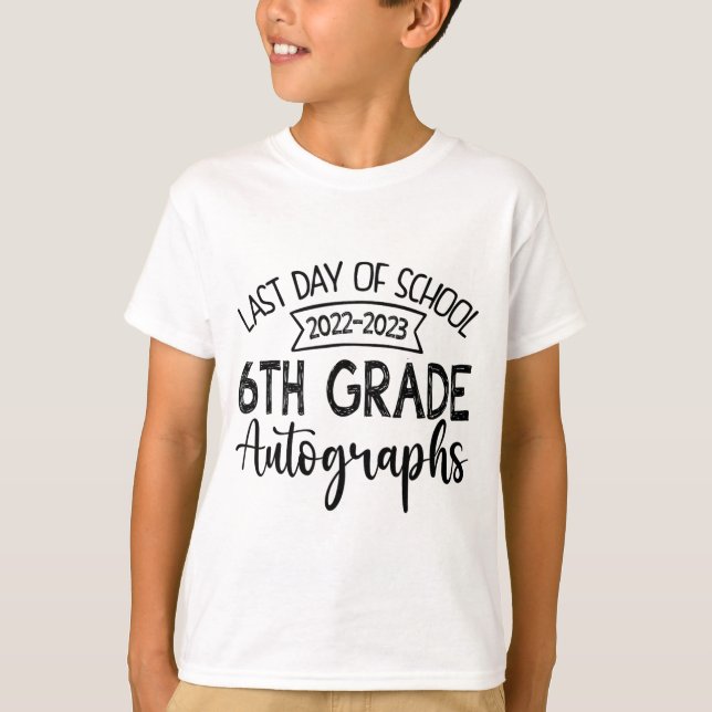 Skolautografdagen 6e Klass Studenten T Shirt (Framsida)