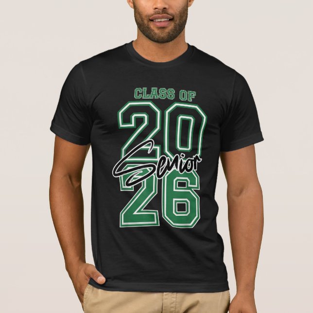 Skolavslutning Seniorklass 2026 T Shirt (Framsida)