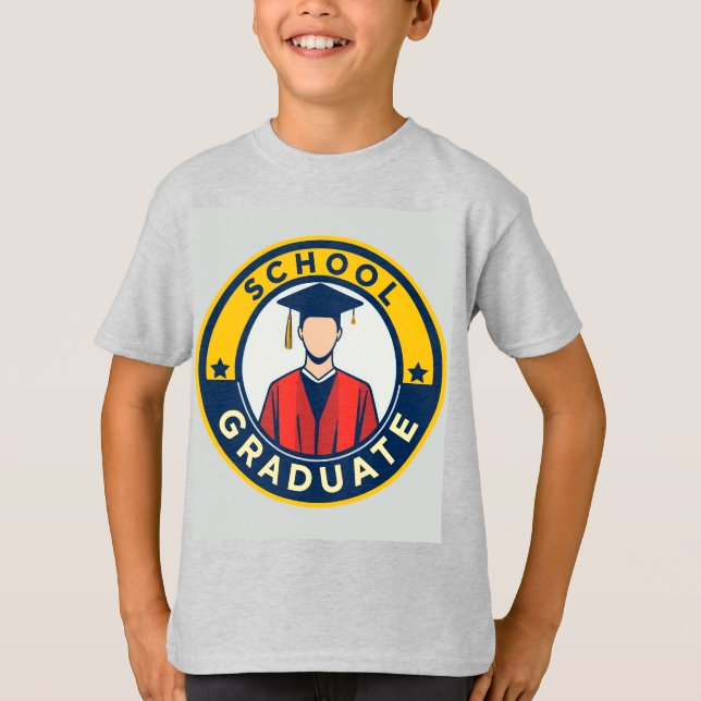 Skolavslutningssymbol T Shirt (Framsida)