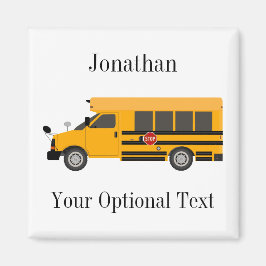 Skolbarn Buss Square Magnet