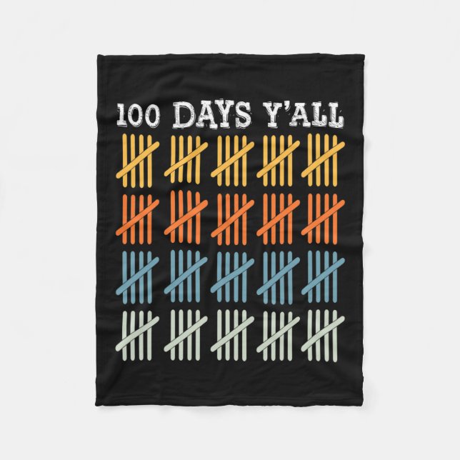 Skolbarnens dagar 100 skoldagar fleecefilt (Framsidan)