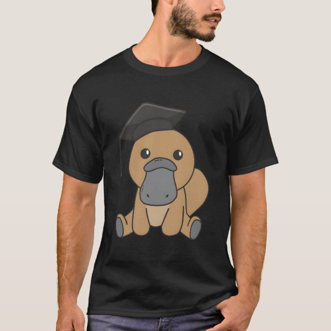 Skolbarns Platypus Examen T Shirt (Framsida)