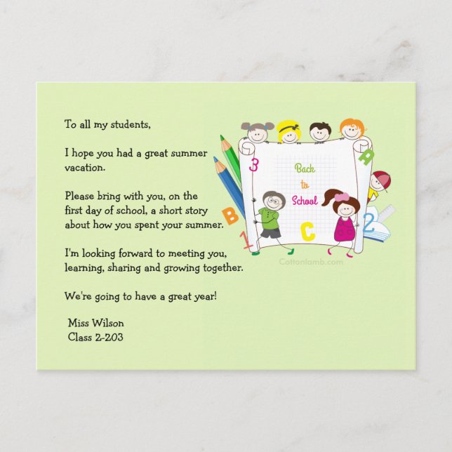 Skolbarnslärarens vykort för isbrytare (Framsida)