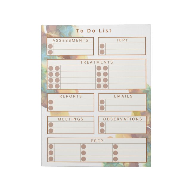 Skolbaserad terapi att göra-Anteckningsblock - vat Anteckningsblock (Roterad)