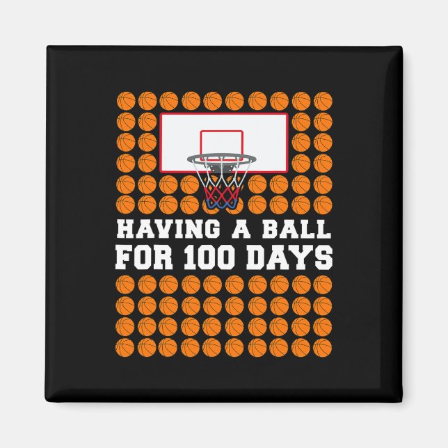 Skolbasketdagen 100 dagar i Bollar Magnet (Framsidan)
