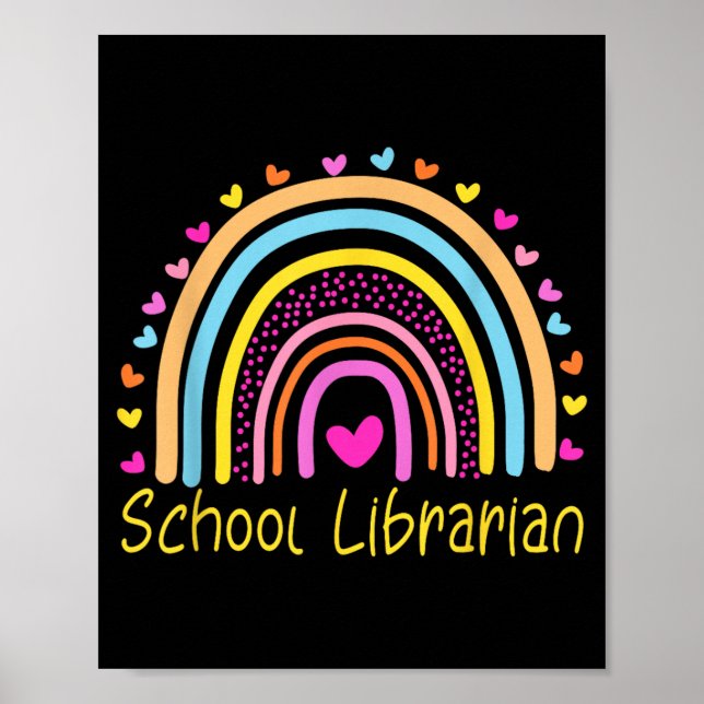 Skolbibliotekarie Rainbow Poster (Framsidan)