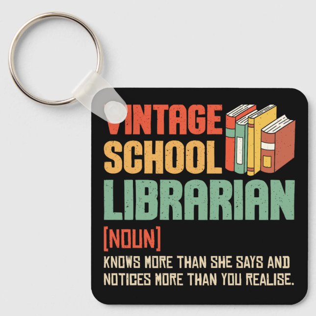 Skolbibliotekarie Uttal Roligt Nyckelring (Framsida)