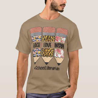 Skolbibliotekarien Back to school Teach Kärlek Ins T Shirt