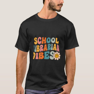 Skolbiblioteket Vibes första dag i skolan Retro L T Shirt
