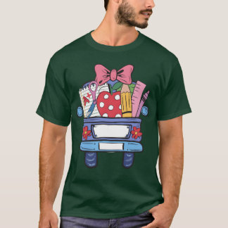 Skolbil tillbaka till skolan pojke present t shirt