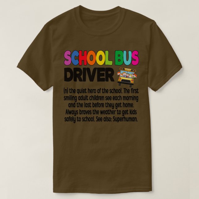 Skolbilsbilsbilkörning i Buss, Buss T Shirt (Design framsida)
