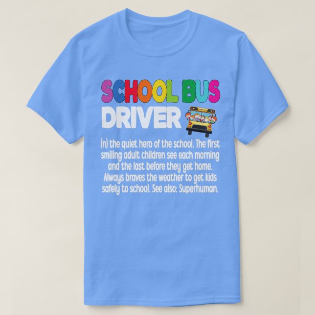 Skolbilsbilsbilkörning i Buss, Buss T Shirt (Design framsida)