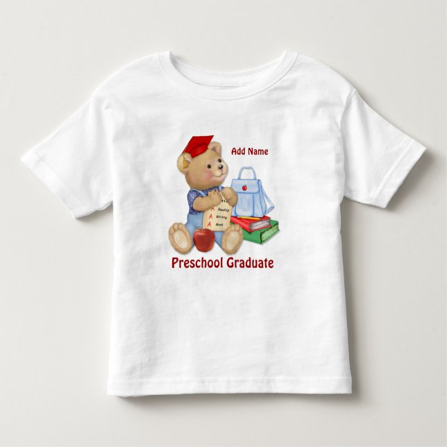 Skolbjörn - Preschool Student T Shirt (Framsida)