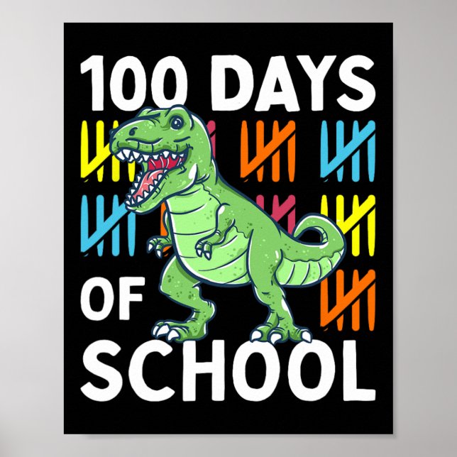 Skolboxdagar - 100 dagars Dino Poster (Framsidan)