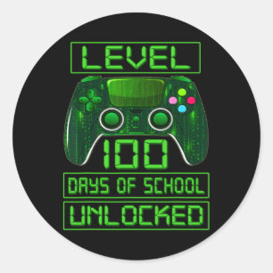 Skolboxens dag 100 dagar då skolan låses upp runt klistermärke