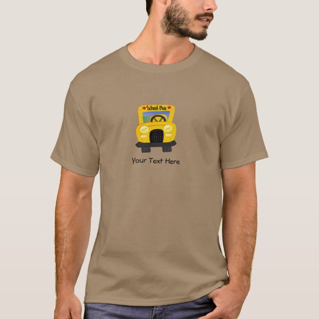 Skolbuss 2 (anpassadet) tee shirt (Framsida)