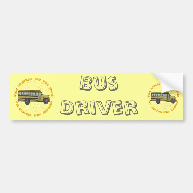 Skolbuss Hjul Bildekal (Framsidan)