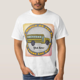 Skolbuss hjul t-shirt