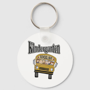 Skolbuss med ungedagiset nyckelring