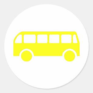 Skolbuss Runt Klistermärke