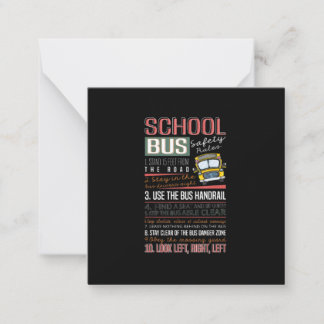 Skolbuss Säkerhetsregler T , Skolbussförare Anteckningskort