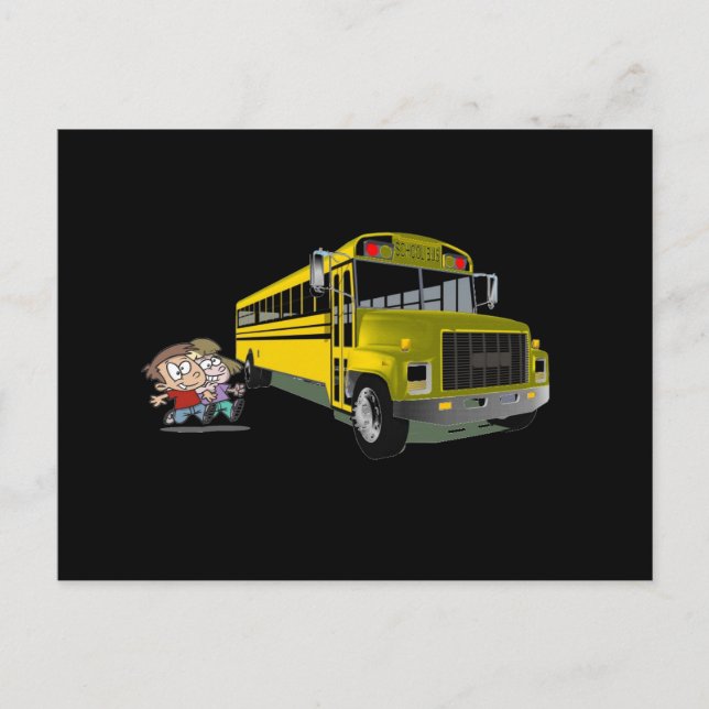 Skolbuss Vykort (Framsida)