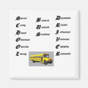 Skolbusschaufför Magnet