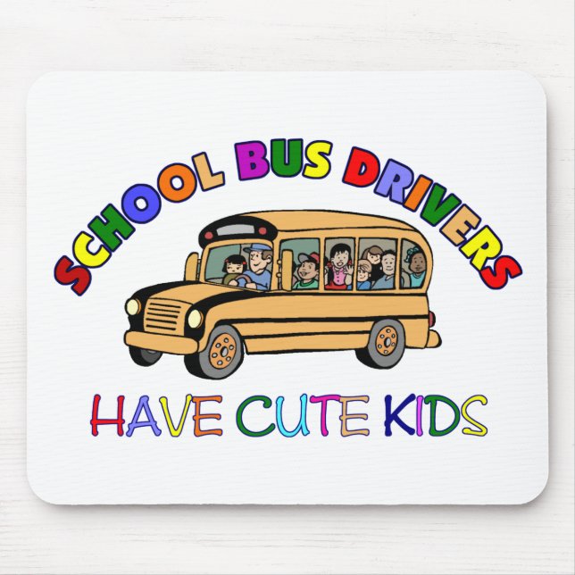 Skolbusschaufför Mousepad Musmatta (Framsidan)