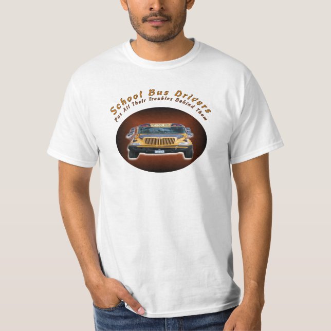 Skolbusschaufförer Tee Shirt (Framsida)