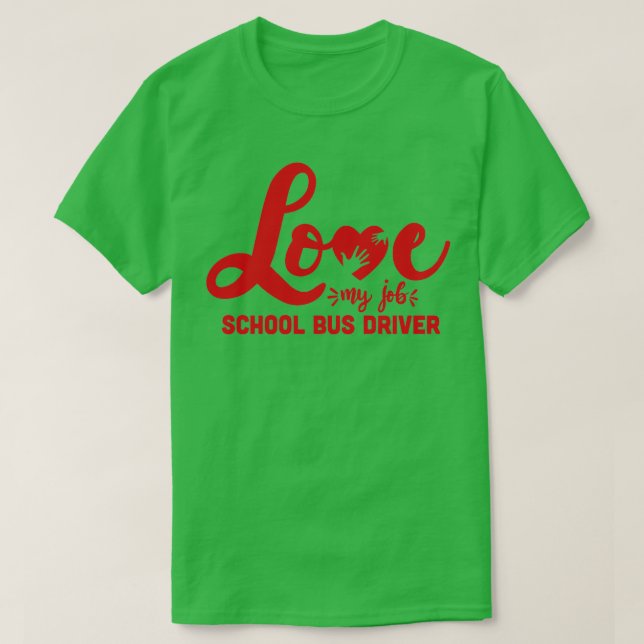Skolbusschaufförskolan buss back to school t shirt (Design framsida)