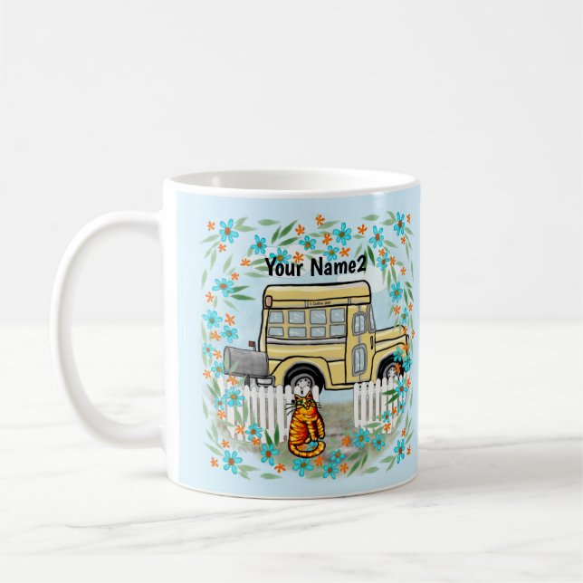 Skolbussdag-mugg Kaffemugg (Vänster)